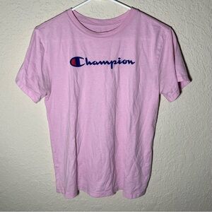 Champion Light Pink Tee with Logo